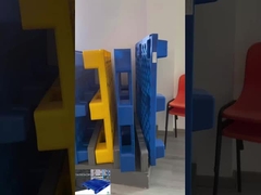 أزرق 3 ركاب الوزن الثقيل البلاستيكية علبة الصلب بلوك النمط 1300 * 1100 * 160mm