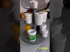 دلو دائري قابل لإعادة التدوير بطاقة 2.5 لتر مع غطاء ومقبض مخصص